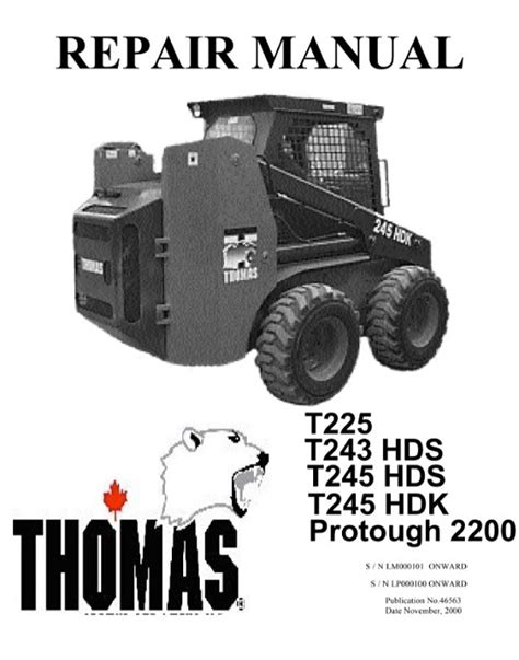 thomas 245 skid steer repair manual|thomas t245 hdk manual.